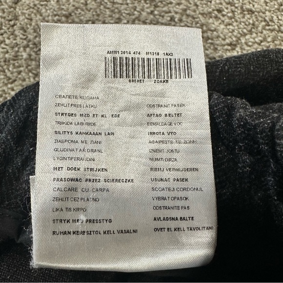 Miu Miu Herringbone Wool Blend Pull On Pants Grey Size Small - Picture 5 of 15